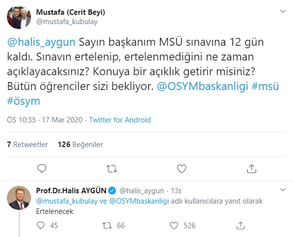 MSÜ tercih işlemleri ertelendi mi? MSÜ sınavı ne zaman?